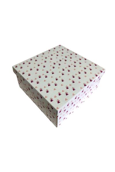 KOLİ KOLAY Pembe Kalpli Hediye Kutusu 25x25x12cm