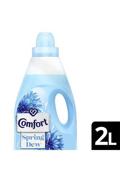 Comfort منعم الأقمشة برائحة ندى الربيع 2 لتر، ملابس فائقة النعومة برائحة ربيع منعشة تدوم طويلاً
