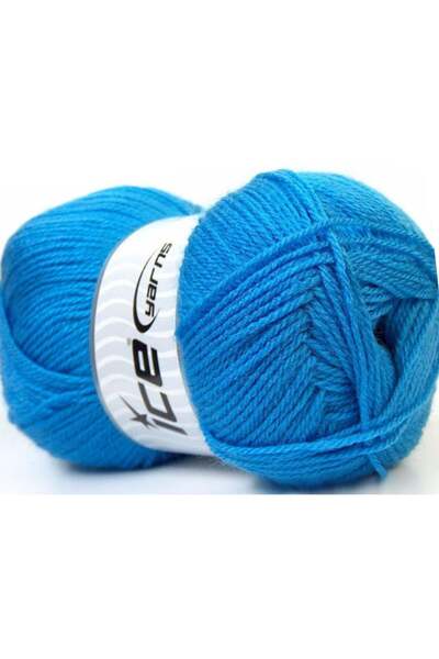 Ice yarns 4x100 جرام. سوبر بيبي بيبي أكريليك أزرق شتوي، بيبي، 100% أكريليك