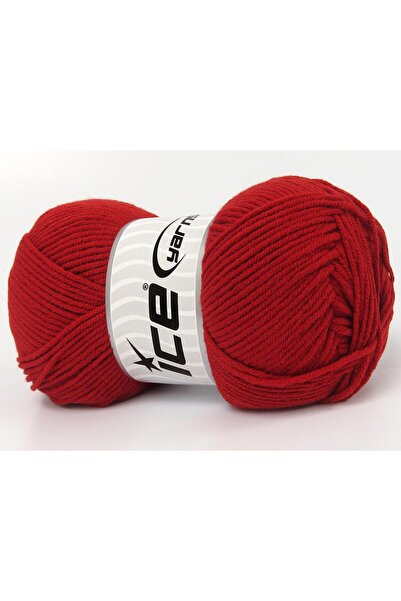 Ice yarns 4x100 جرام. جينز قطني رياضي فاخر من الأكريليك، خيوط صيفية حمراء من ...