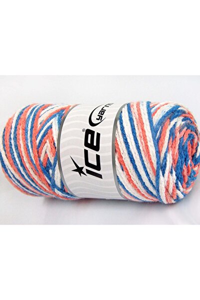 Ice yarns 2×200 جرام. خيوط ساڤر تشين كولور أكريليك باللون الأزرق والأبيض، خيو...
