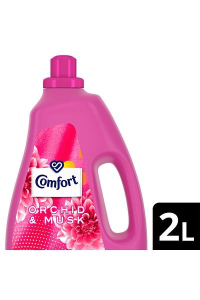 Comfort منعم أقمشة مركز برائحة الأوركيد والمسك 2 لتر نعومة فاخرة ورائحة زهرية منعشة تدوم طويلاً