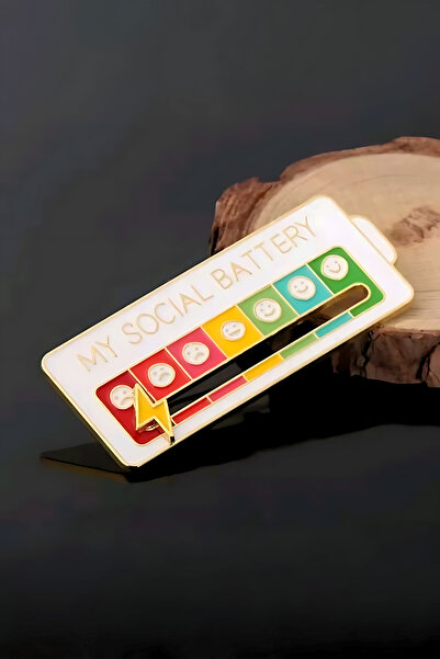 excarpin Sosyal Enerji Durumuza Göre Hareket Edebilen Unisex Eğlenceli Rozet ...