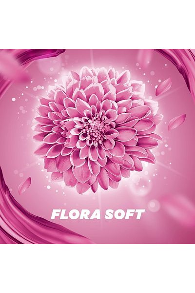 Comfort Fabric Softener Flora Soft 1 Litre Ultra-soft Clothes With Long-lasting Fresh Spring Fragrance