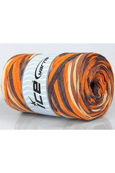 Ice yarns شريط VisCot بلون برتقالي، كستنائي، وردي