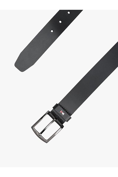 Tommy Hilfiger Pánský černý kožený pásek