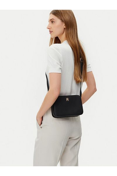 Tommy Hilfiger Women's Th Logotape Camera Bag Crossbody Bag