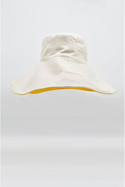 Külah Women's Oversize Beige UV Protective Bucket Beach Hat