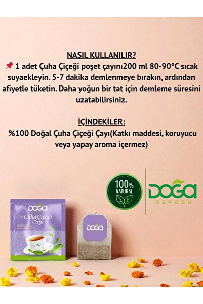 DOĞA DEPOSU Çuha Çiçeği Çayı – Cilt Sağlığını Destekleyen Doğal Bitki Çayı