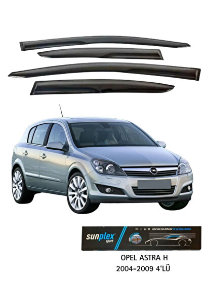 SUNPLEX Opel Astra H 2004-2009 Cam Rüzgarlığı Takım 4'lü Takım Rüzgar Kesici, Yağmur Önleyici Uyumlu