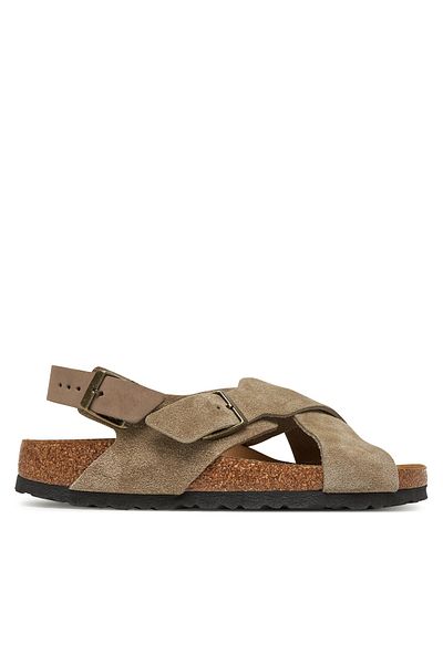Birkenstock Jumpsuit Suede Leather Women's Beige Sandals 1029834 Snikstra