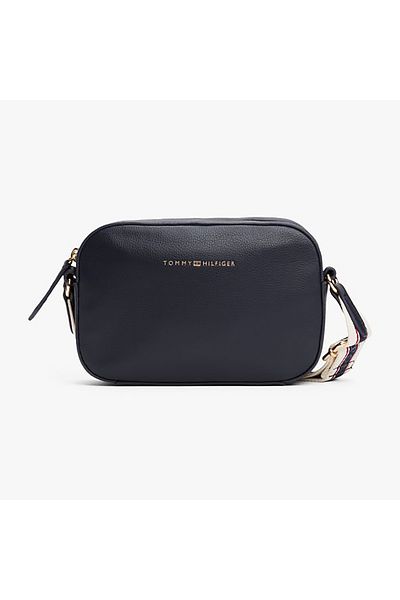Tommy Hilfiger Th Logotape Camera Bag Geanta albastra pentru femei Aw0aw17450dw6