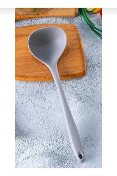 elfnur 3 Pieces Hard Tip Heat Resistant Silicone Colander Sıpatula Ladle Set