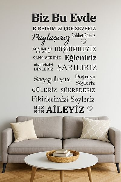 KT Decor Family Rulesone Piece Lounge Session Room Office Wall Sticker