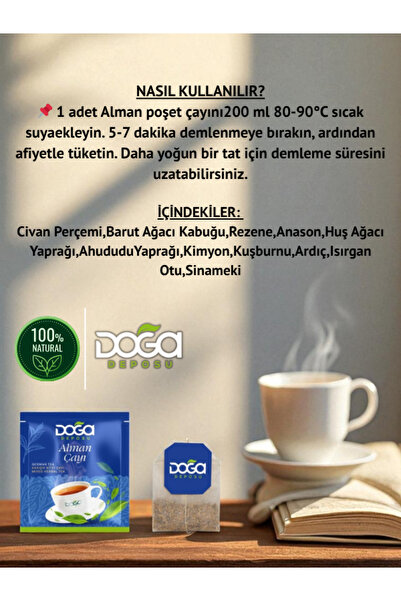 DOĞA DEPOSU Alman Çayı – Doğal Bitki Karışımı ile Ferahlık ve Canlılık