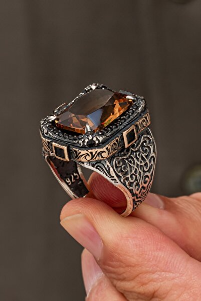 ALYANSEVİM Zultanit Taşlı 925 Ayar Erkek Gümüş Yüzük