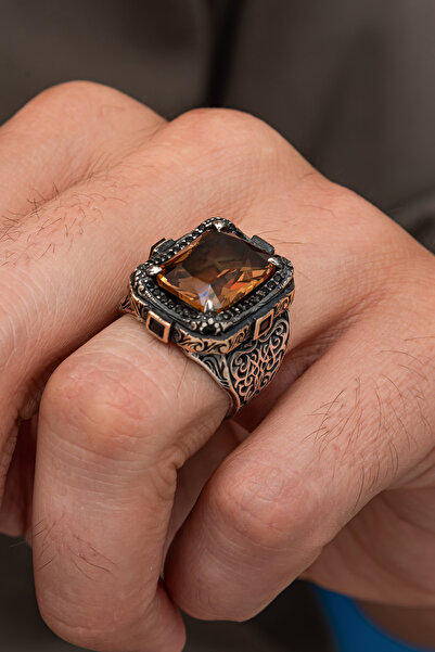 ALYANSEVİM Zultanit Taşlı 925 Ayar Erkek Gümüş Yüzük