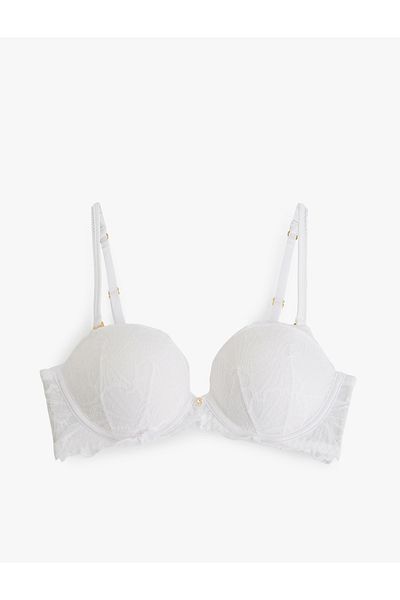 Koton Push up Extra Padding Lace Bra with Metal Accessories