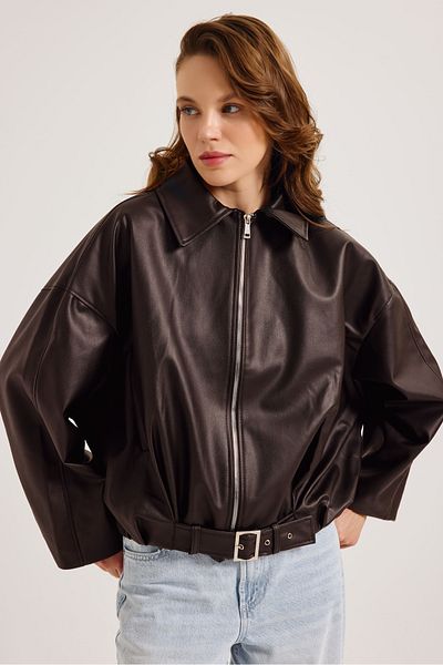 MEECY Μπουφάν P&B Bomber με φαρδύ μανίκι