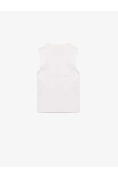 Koton Regular Fit Crew Neck Sleeveless Knitwear Blouse