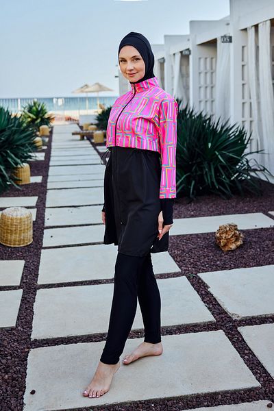 Remsa Mayo Πλήρως καλυμμένο μαγιό Hijab Hale R2504 Naz