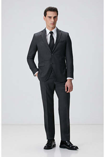Network Antrasit Klasik Yün Takım Elbise