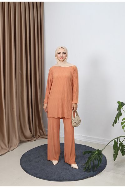 NİSUM MODA Διπλό Σετ με Παντελόνι Κρασί