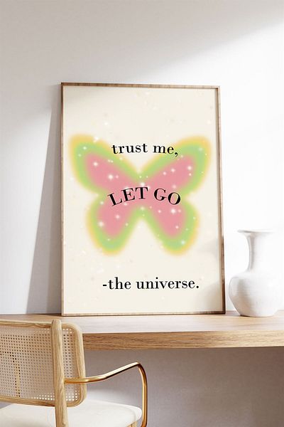 Buka Shops Let Go Butterfly Painting, Poster - Fără încadrare