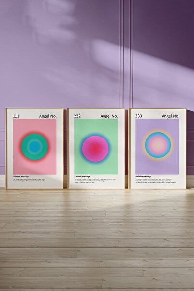 Buka Shops Angel No 3'lü Tablo, Poster Seti - Çerçevesiz