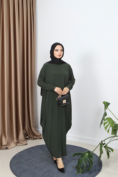 NİSUM MODA Bat Sleeve Dress