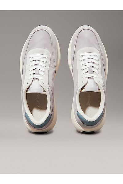 Calvin Klein Gray Men's Sneaker Athleisure Runner Laceup Mix