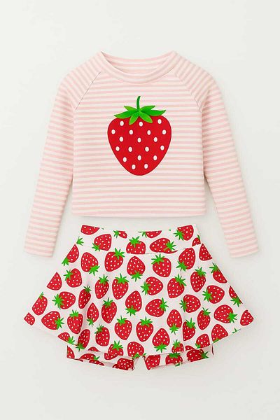 My Kids Wear Girl's 2-Piece Swimsuit with Skirt Detail