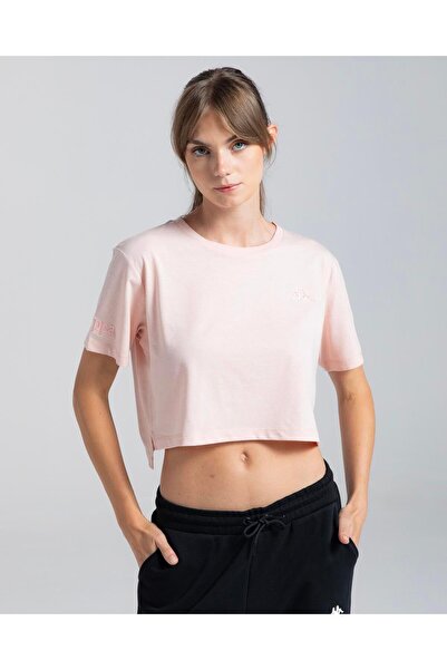 Kappa Αυθεντικό γυναικείο μπλουζάκι Ghigax σε ανοιχτό ροζ oversized Fit