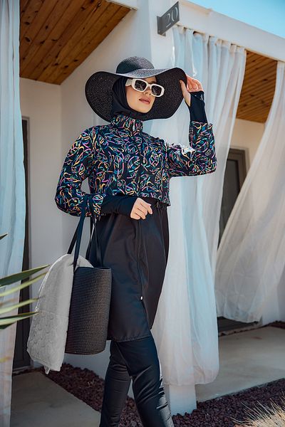 Remsa Mayo Πλήρως καλυμμένο μαγιό Hijab Hale R2505 Rain