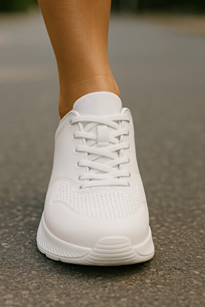 lumberjack White Women's Sports Sneaker Shoes |   Air Sole |   Comfortable Walking and Daily Use Int1224Y015 4Fx