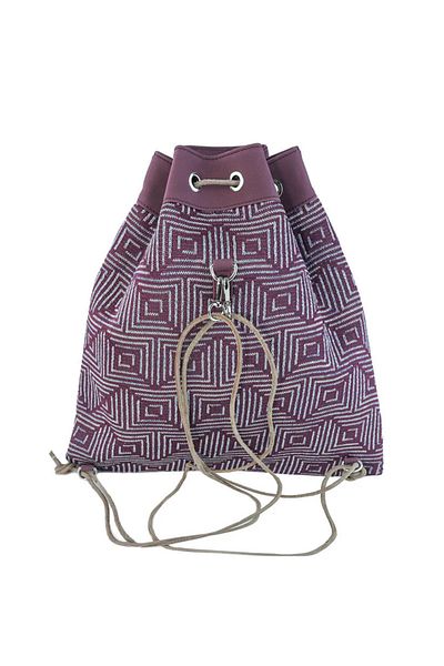 D'ylla Atelier Rucsac de damă din material textil din seria Toth cu detaliu din piele artificială 38x37 cm - Mithra Toth violet