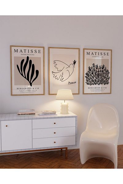 Buka Shops Papiers Picasso Matisse 3 Picturi, Set Poster - Fără Cadru