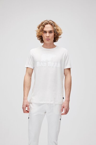Bad Bear تيشيرت بير تي تي شيرت سنو وايت أبيض مطبوع تيشيرت رجالي
