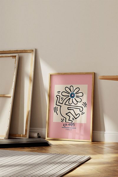 Buka Shops Floare dansantă de Keith Haring Pictură, Poster - Fără cadru