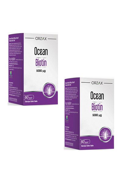Ocean Biotin 5000 Mcg 60 Capsules 2 Pieces