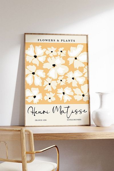 Buka Shops Hanri Matisse Pictură cu flori și plante, poster - fără cadru