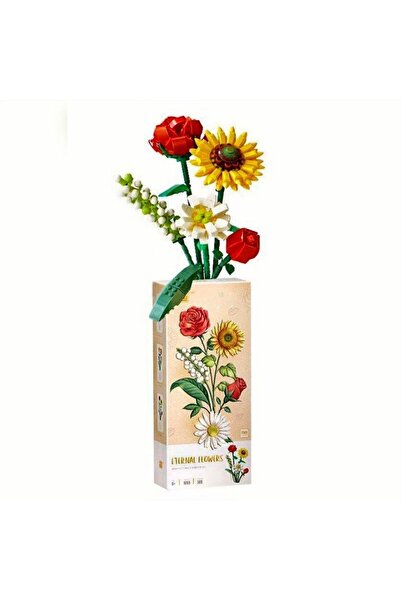Sunster Company™ Sunster Company™ Mini Ebedi Günebakan Çiçekler Yapı Blokları | Kendin Yap Seti– 568 Parça| Dekoratif