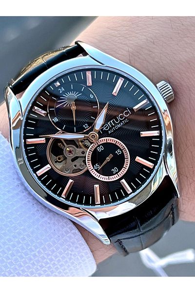 Ferrucci Ferucci 30 Mt Water Resistant Men's Wristwatch - Automatic Moon/Sun Dial Feature EFC.03343.01