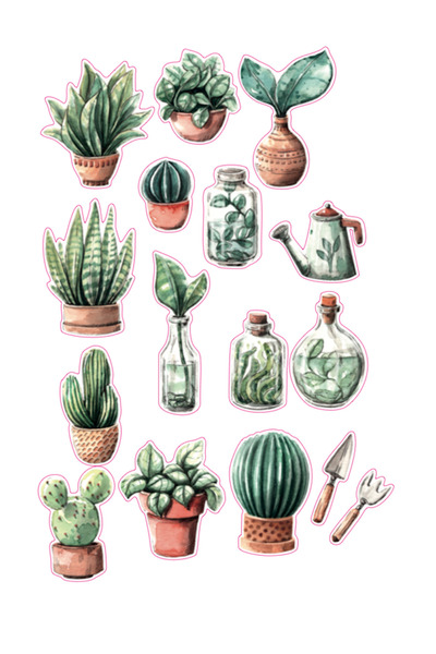 Kisetsu Goods and Plants Sticker Seti