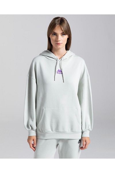 Kappa Authentic Mira Women's Gray Oversize Fit Hoodie