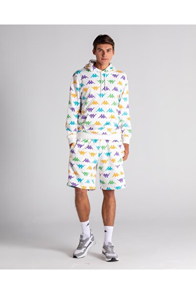 Kappa Authentic Squared Men's White Regular Fit Hoodie