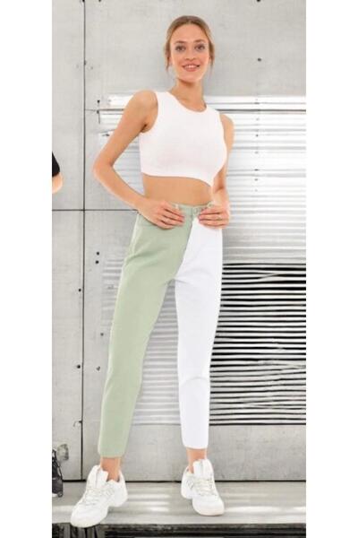 KOTOLOG Blocuri de culoare dublă Boyfriend Jean