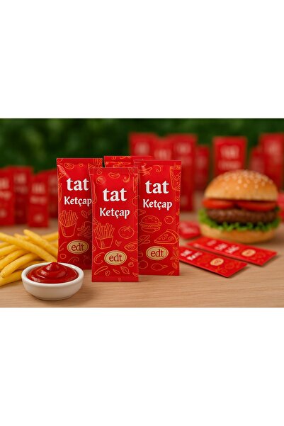 Tat Tek Kullanımlık Stick Ketçap 9 gram 500 lü Paket