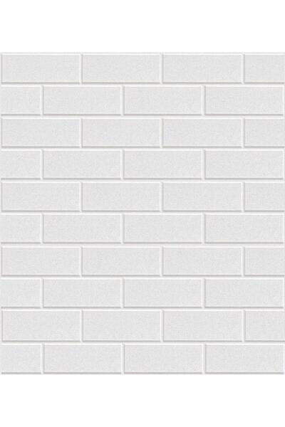 Renkli Duvarlar Nw63 Beyaz Düz Tuğla Arkası Yapışkanlı Esnek Silinebilir Duva...