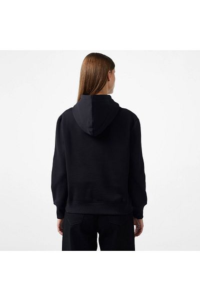 Calvin Klein Women's Black REGULAR FIT MONOLOGO Hoodie Sweatshirt